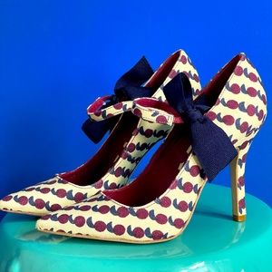 Tory Burch cherry bow heels